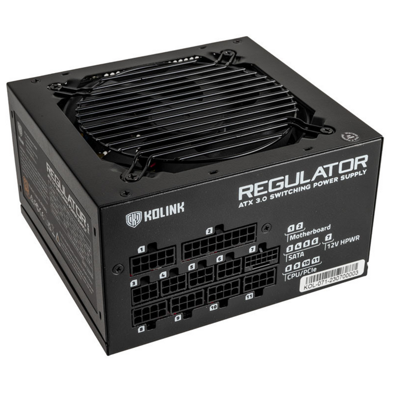 Alimentatore Kolink Regulator 80 PLUS Gold, ATX 3.0 PCIe 5.0 850W Alimentatore Kolink Regulator 80 PLUS Gold, ATX 3.0 PCIe 5.0 850W