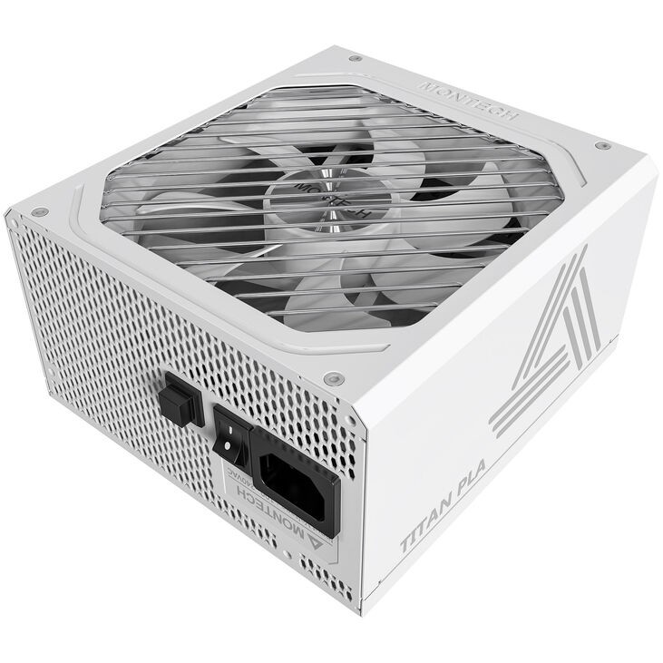 Alimentatore Montech Titan PLA 80PLUS Platinum Cybenetics Modulare PCIe 5.1 1000W Bianco Alimentatore Montech Titan PLA 80PLUS Platinum Cybenetics Modulare PCIe 5.1 1000W Bianco