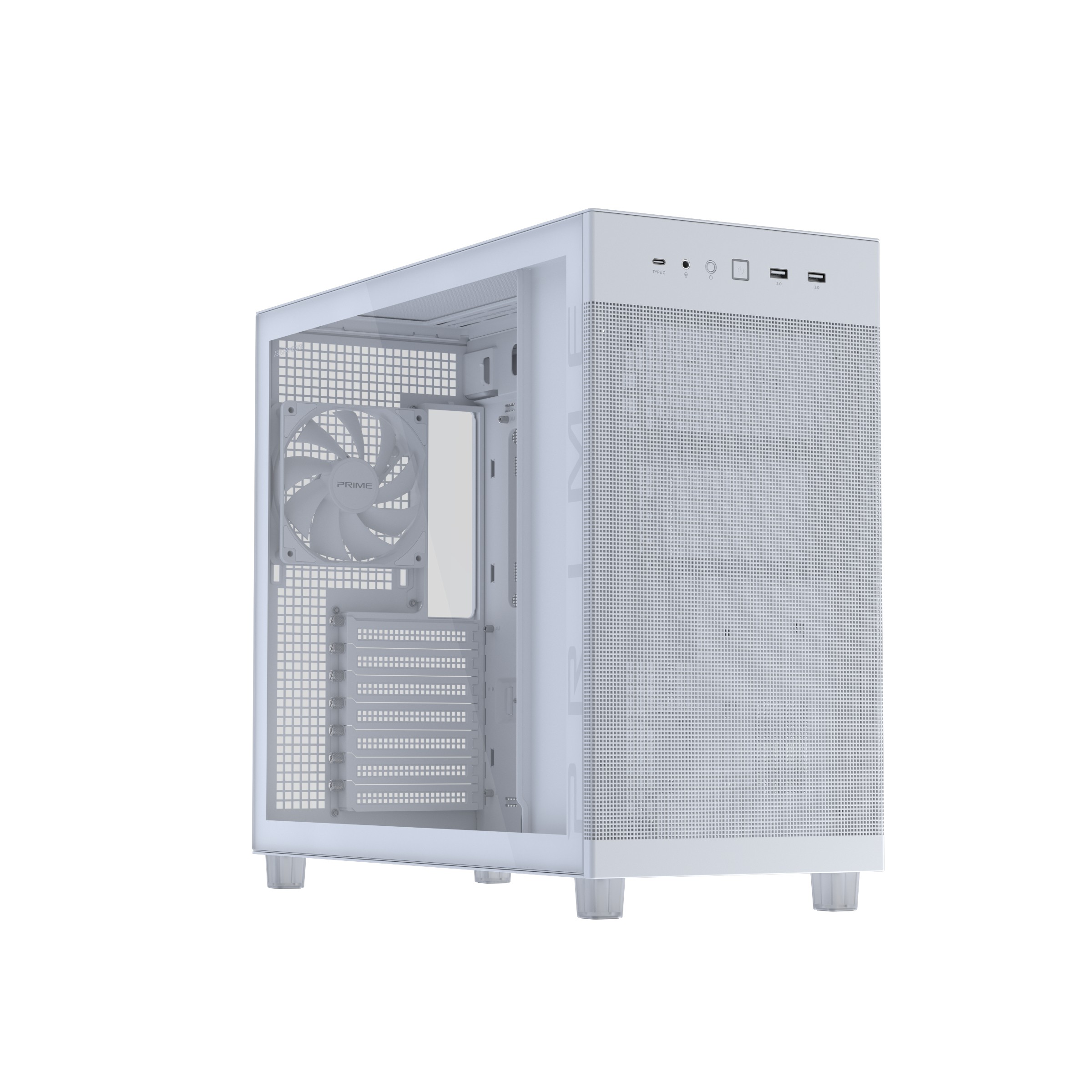 Case ASUS Prime AP303 Midi-Tower Vetro Temperato ATX Bianco Case ASUS Prime AP303 Midi-Tower Vetro Temperato ATX Bianco