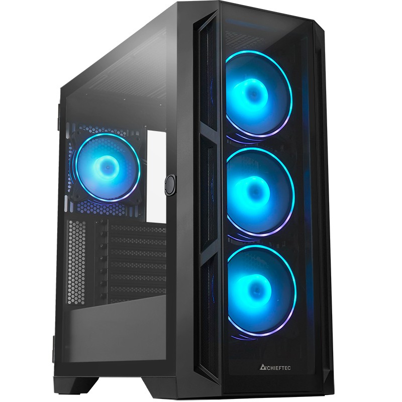 Case Chieftec Apex GA-01B-TG-OP Midi-Tower ARGB Vetro Temperato Nero Case Chieftec Apex GA-01B-TG-OP Midi-Tower ARGB Vetro Temperato Nero