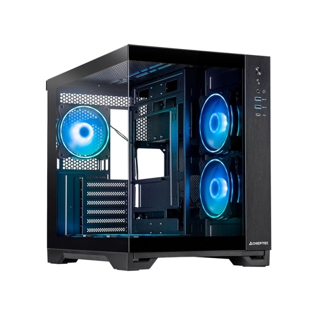 Case Chieftec Visio GM-30B-TG-OP Midi Tower nero Case Chieftec Visio GM-30B-TG-OP Midi Tower nero