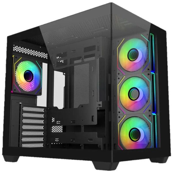 Case Cooler Master Elite 681 Midi Tower ATX RGB Vetro Temperato Nero