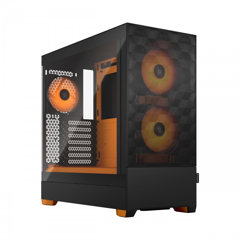 Case Fractal Design Pop Air RGB Orange Core TG Clear Tint Midi Tower Nero Arancione Case Fractal Design Pop Air RGB Orange Core TG Clear Tint Midi Tower Nero Arancione