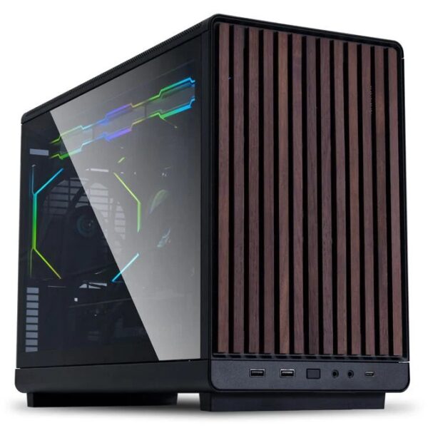 Case Lian Li DAN Cases A3-mATX Wood Edition Vetro Temperato Micro-ATX Nero