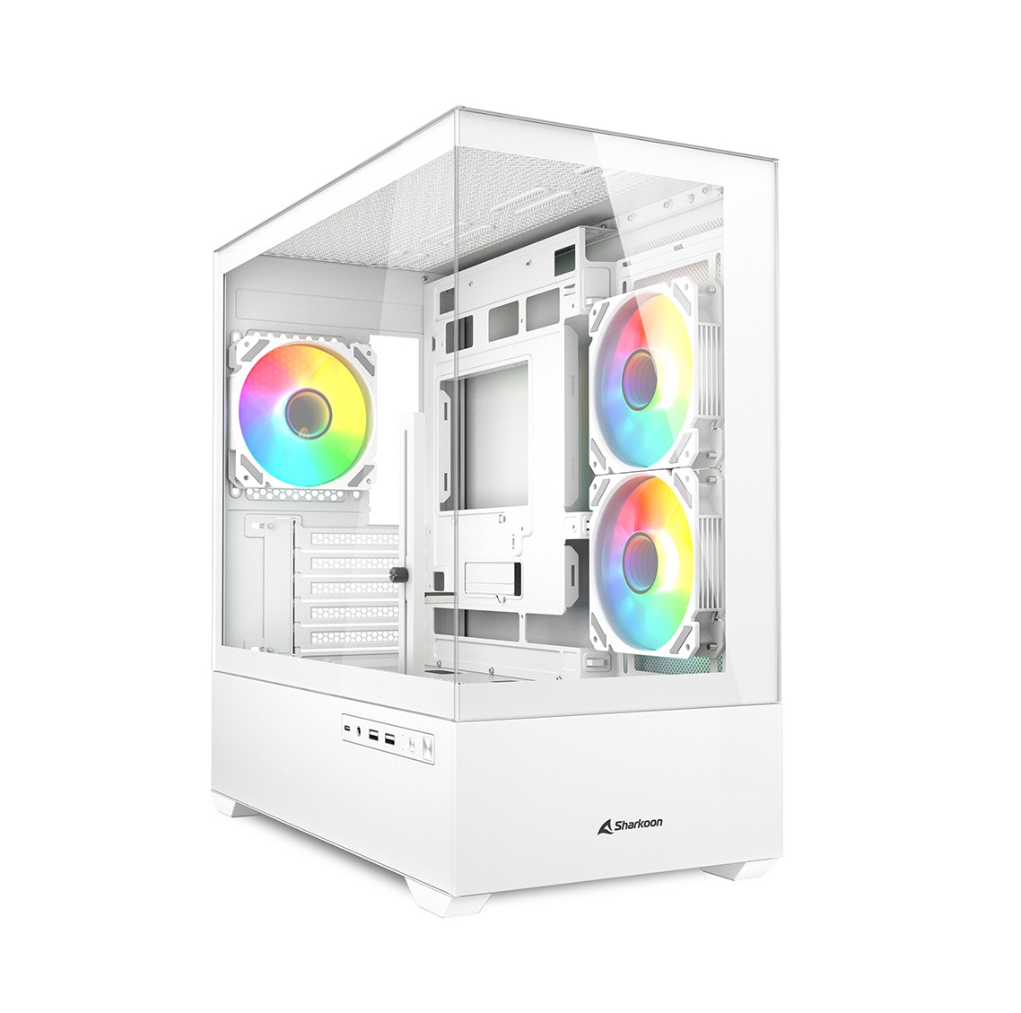 Case MK6 RGB White mATX Vetro Temperato Bianco Case MK6 RGB White mATX Vetro Temperato Bianco