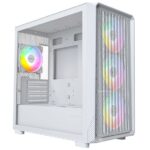 Case Montech X5M Midi-Tower Micro-ATX ARGB Vetro Temperato Bianco