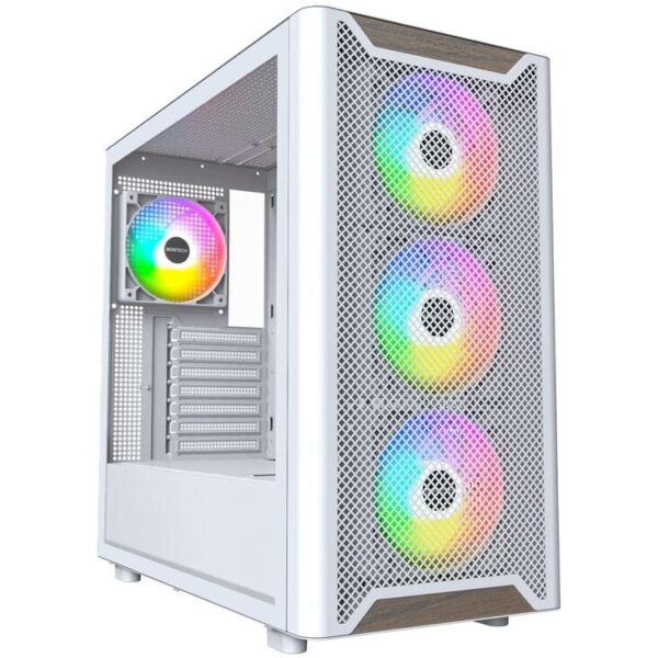 Case Montech XR Wood Midi Tower ATX ARGB Bianco