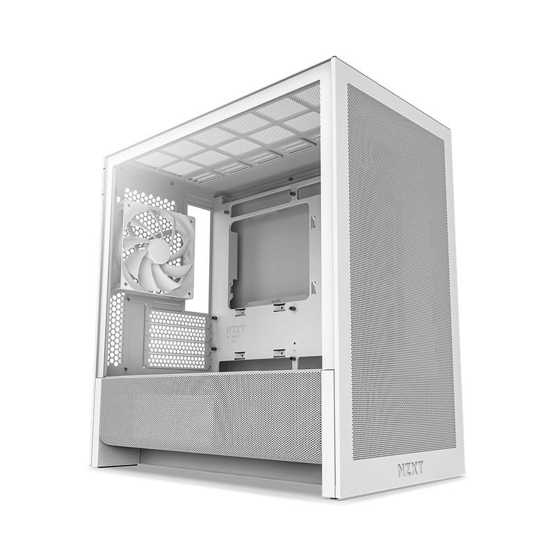 Case NZXT H3 Flow Midi Tower mATX Vetro Temperato Bianco Case NZXT H3 Flow Midi Tower mATX Vetro Temperato Bianco