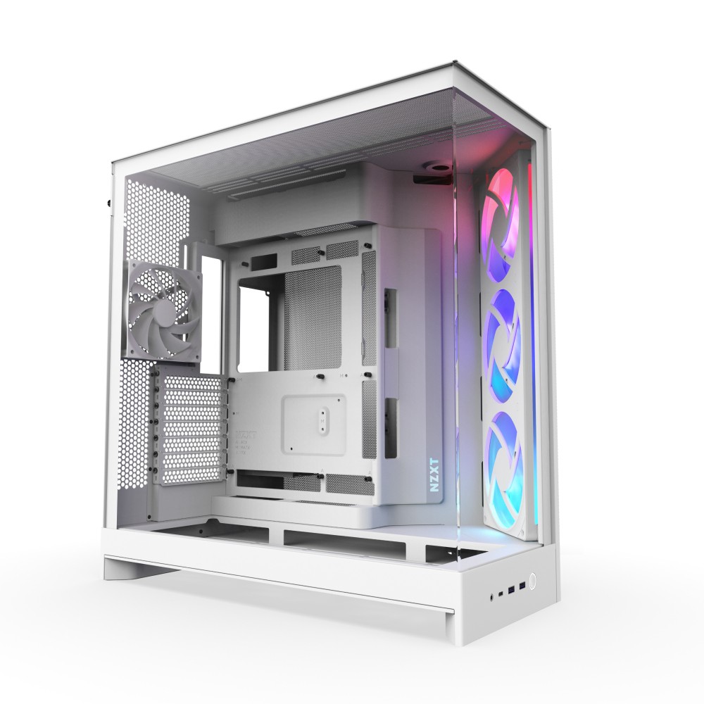 Case NZXT H9 Flow RGB Midi Tower Bianco Case NZXT H9 Flow RGB Midi Tower Bianco