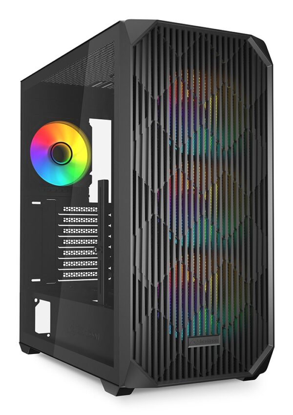 Case Sharkoon AK3 RGB Midi Tower Vetro Temperato Nero