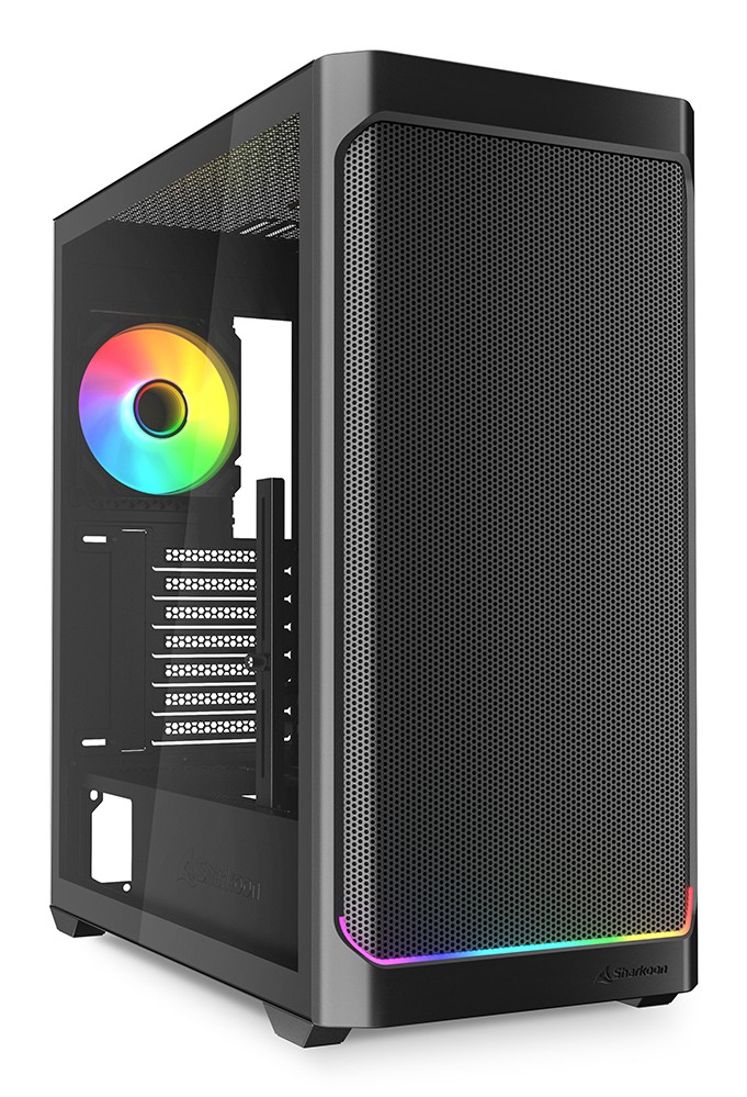 Case Sharkoon AK4W RGB Strip Midi Tower Vetro Temperato Nero Case Sharkoon AK4W RGB Strip Midi Tower Vetro Temperato Nero