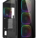 Case SHARKOON AK5G RGB Midi Tower ATX Vetro Temperato Nero