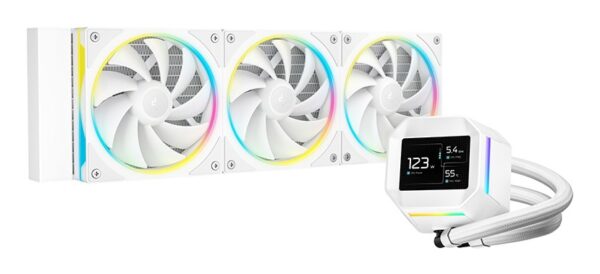 Dissipatore a Liquido DeepCool LM360 LCD RGB 360mm Bianco