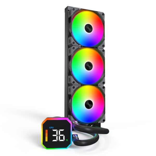 Dissipatore a Liquido Montech HyperFlow Digital LCD RGB 360mm Nero