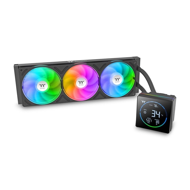 Dissipatore Thermaltake TH360-S V3 ARGB Sync con display LCD, 360 mm nero Dissipatore Thermaltake TH360-S V3 ARGB Sync con display LCD, 360 mm nero