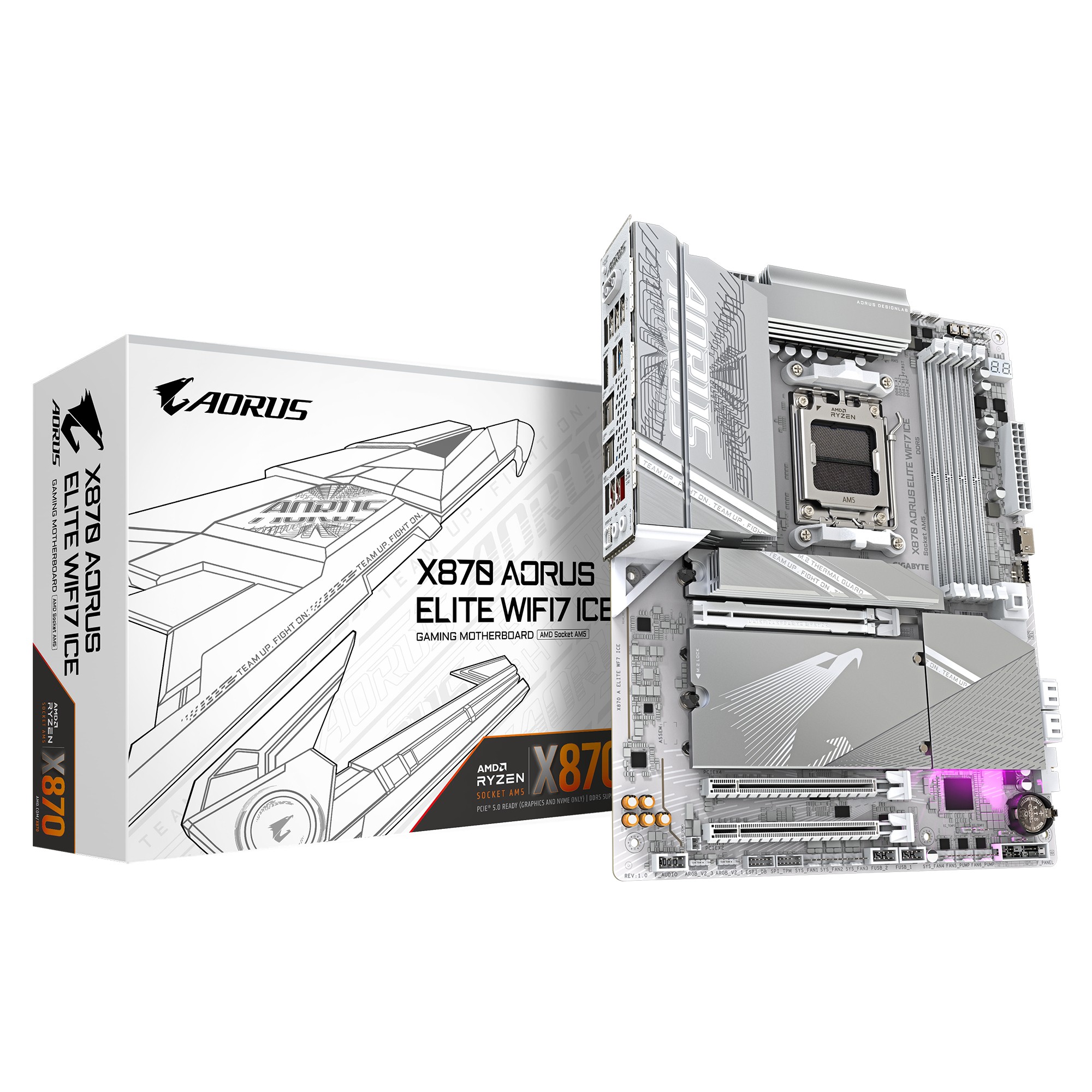 Scheda Madre GIGABYTE X870 AORUS ELITE WIFI7 ICE Scheda Madre GIGABYTE X870 AORUS ELITE WIFI7 ICE
