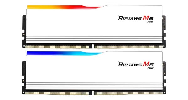 Ram G.Skill Ripjaws M5 DDR5 32GB (2x16) 5200Mhz RGB CL40 XMP 3.0 Bianco