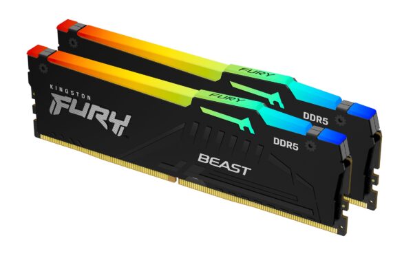 Ram KINGSTON FURY BEAST DDR5 5600MHz 32GB (2x16) RGB EXPO XMP CL36 NERO
