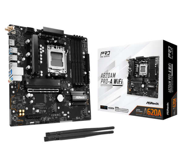 Scheda Madre Amd Asrock A620AM Pro-A Wifi AM5 microATX DDR5 Nero