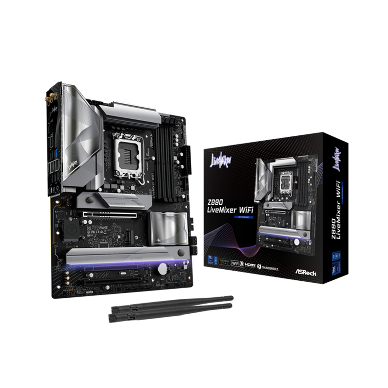 Scheda Madre ASRock Z890 LiveMixer WIFI LGA1851 ATX DDR5 Nero Scheda Madre ASRock Z890 LiveMixer WIFI LGA1851 ATX DDR5 Nero