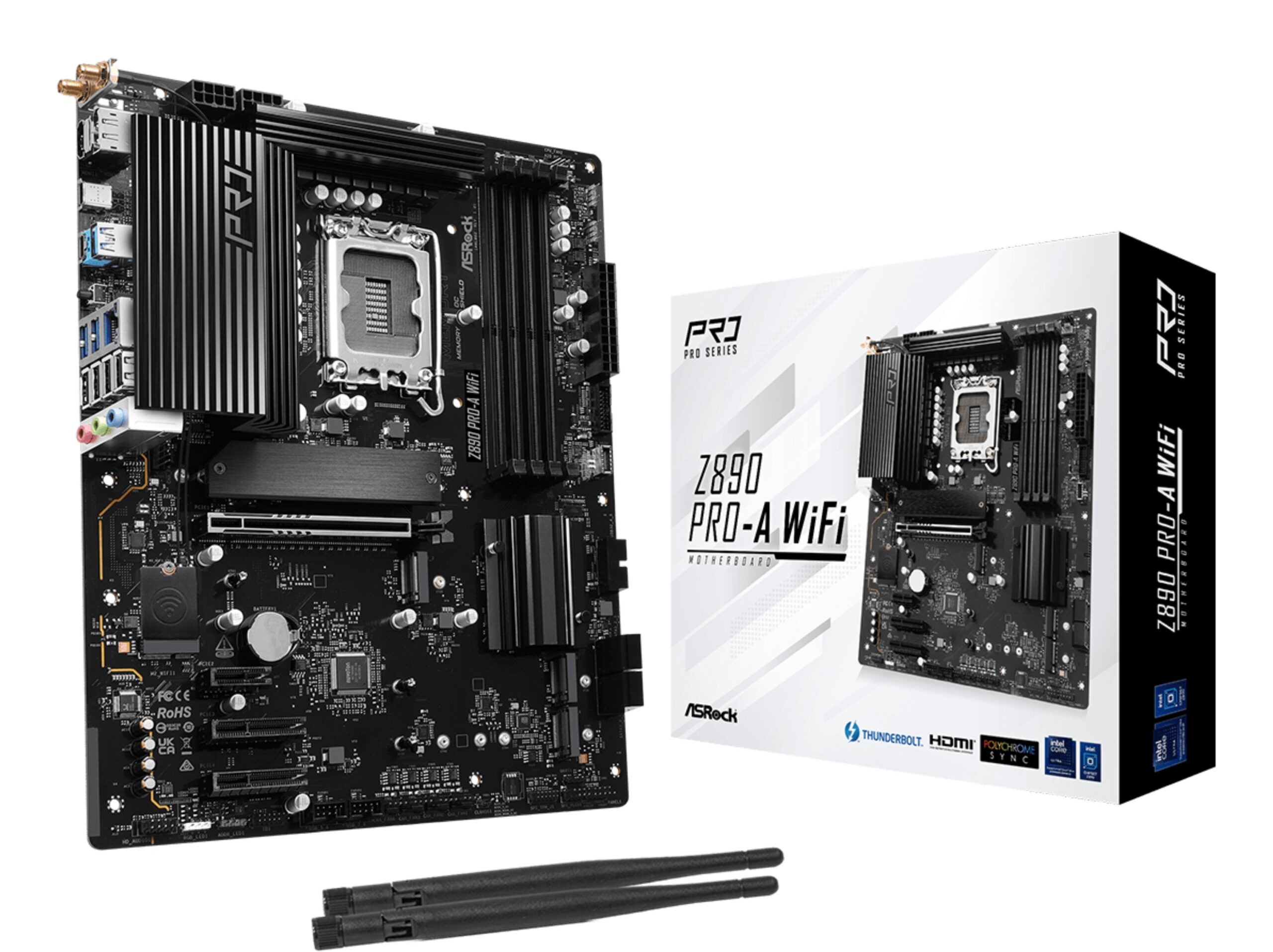 Scheda Madre ASROCK Z890 Pro-A WiFi LGA1851 DDR5 ATX Nero Scheda Madre ASROCK Z890 Pro-A WiFi LGA1851 DDR5 ATX Nero