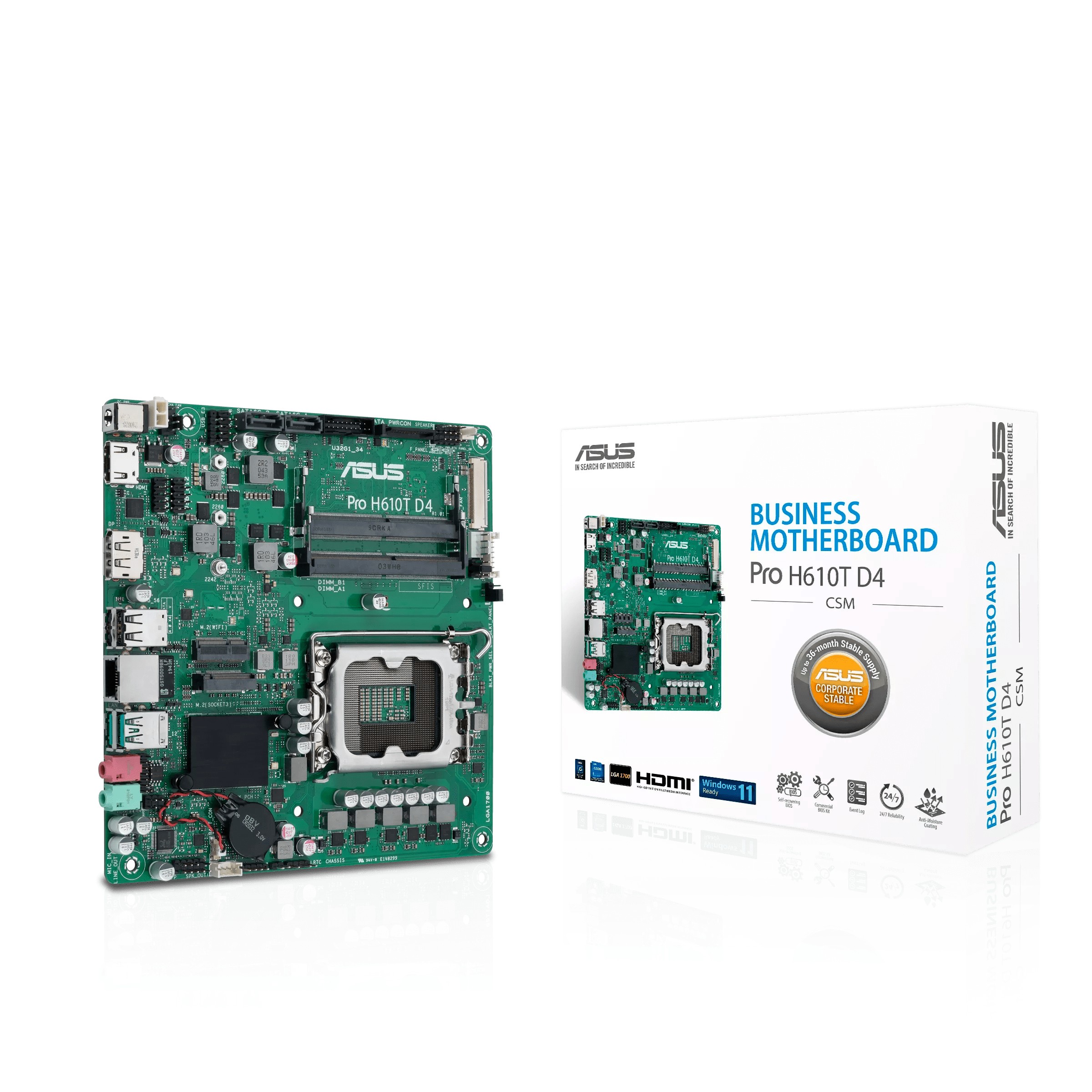 Scheda Madre ASUS PRO H610T D4-CSM socket 1700 Scheda Madre ASUS PRO H610T D4-CSM socket 1700