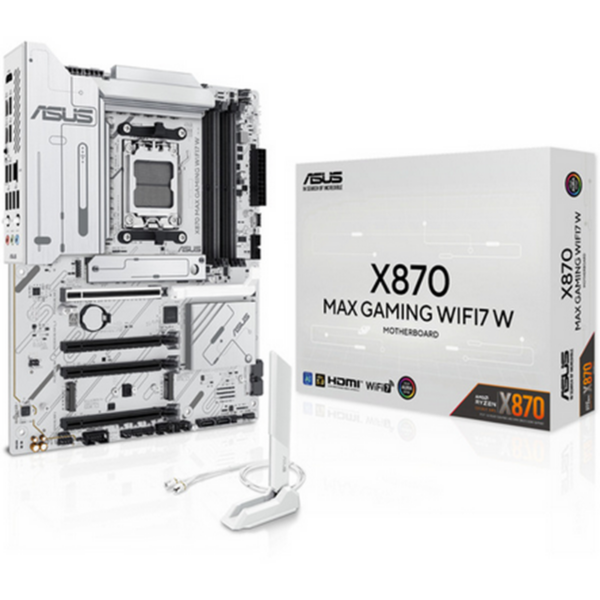 Scheda Madre ASUS X870 MAX Gaming WIFI7 ATX DDR5 Socket AM5 Bianco