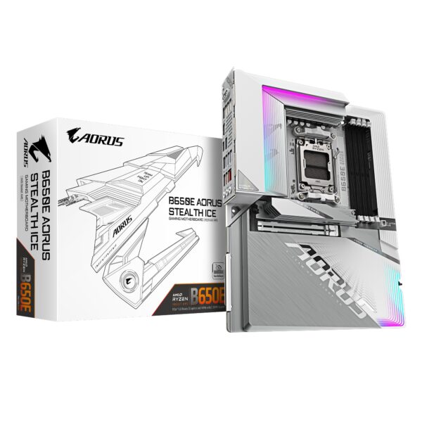 Scheda Madre Gigabyte GA-B650E-AORUS STEALTH ICE Socket AM5