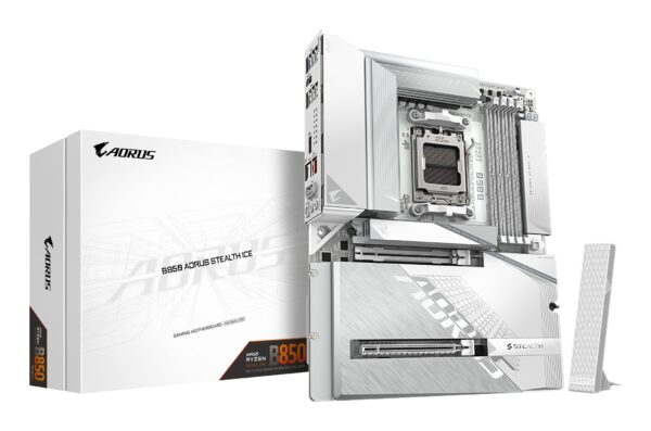 Scheda Madre Gigabyte GA-B850 A STEALTH ICE BTF AM5 DDR5 ATX Bianco