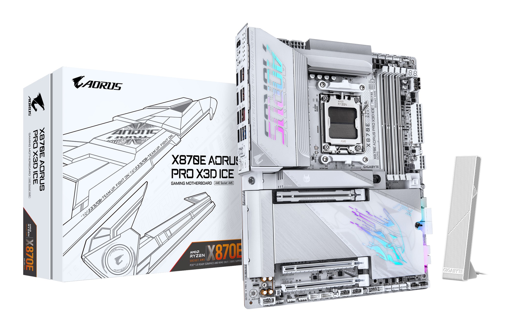Scheda Madre GIGABYTE X870E AORUS PRO X3D ICE Socket AM5 Scheda Madre GIGABYTE X870E AORUS PRO X3D ICE Socket AM5