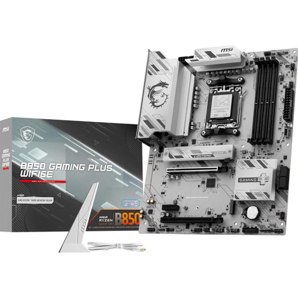 Scheda Madre MSI B850 GAMING PLUS WIFI6E AM5 DDR5 ATX Bianco