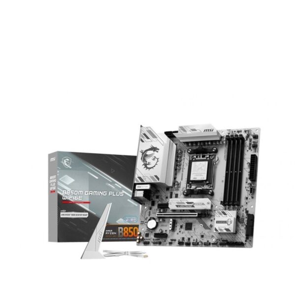 Scheda Madre MSI B850M GAMING PLUS WIFI6E AM5 DDR5 Micro-ATX Bianco