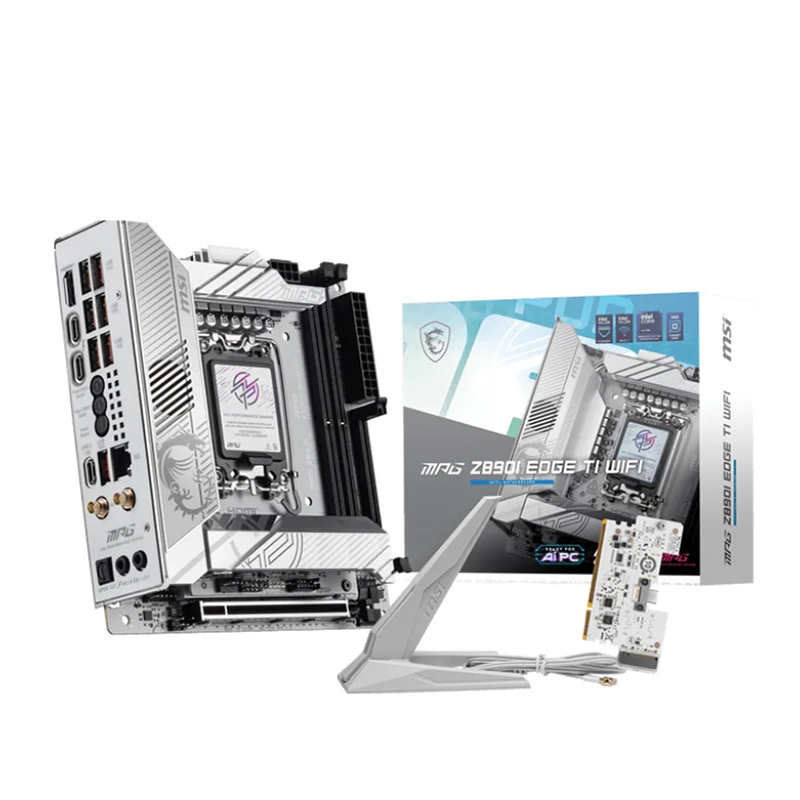 Scheda Madre MSI MPG Z890I Edge TI WIFI Mainboard LGA 1851 Mini-ITX DDR5 Bianco Scheda Madre MSI MPG Z890I Edge TI WIFI Mainboard LGA 1851 Mini-ITX DDR5 Bianco