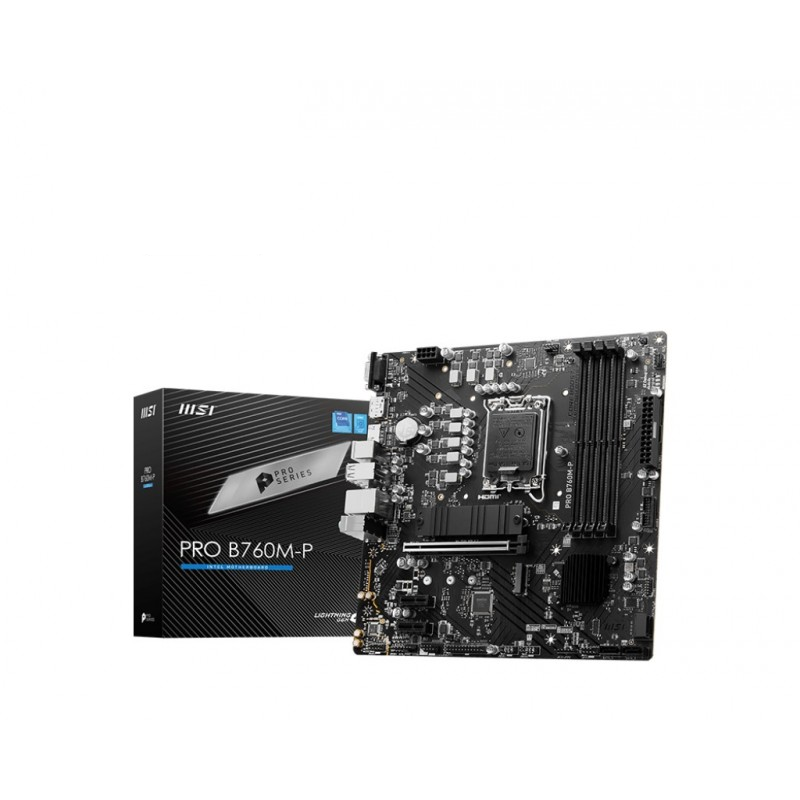 Scheda Madre MSI PRO B760M-P socket 1700 DDR5 MicroATX Nero Scheda Madre MSI PRO B760M-P socket 1700 DDR5 MicroATX Nero