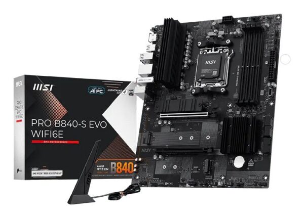 Scheda Madre MSI PRO B840-S EVO WIFI6E ATX AM5 Nero