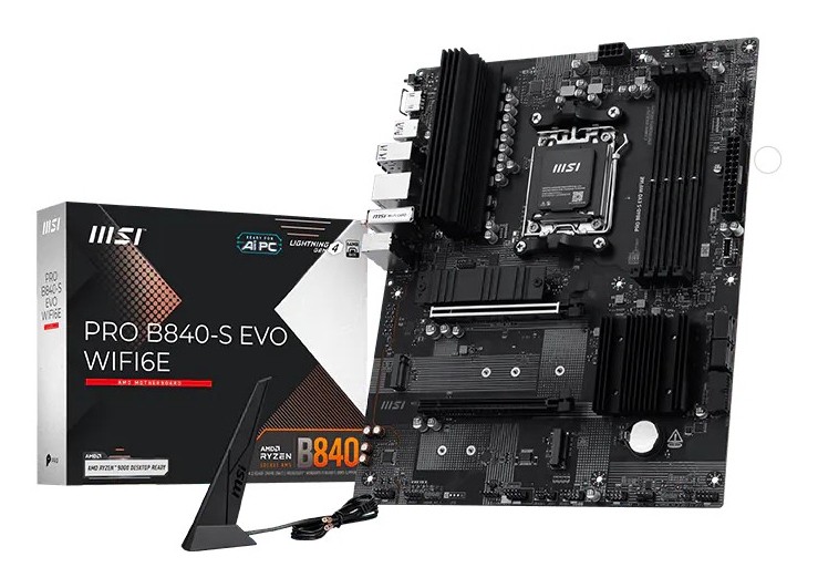 Scheda Madre MSI PRO B840-S EVO WIFI6E ATX AM5 Nero Scheda Madre MSI PRO B840-S EVO WIFI6E ATX AM5 Nero