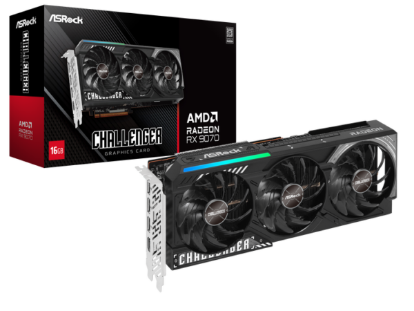 Scheda Video AMD ASROCK RADEON RX 9070 Challenger 16GB GDDR6 Nero