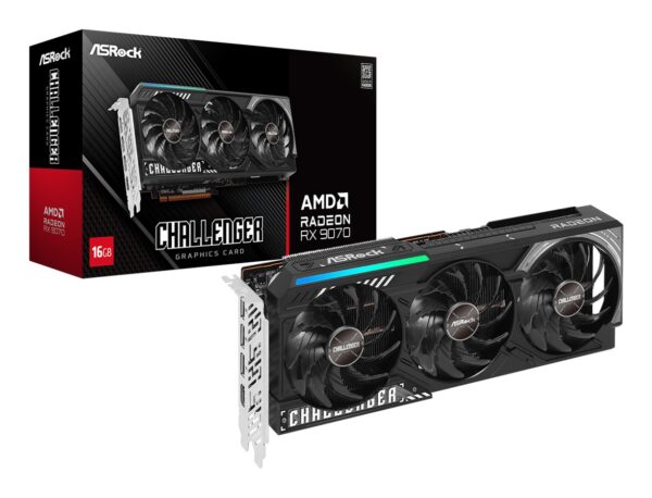 Scheda Video ASRock AMD Radeon RX 9070 XT Challenger 16GB Nero