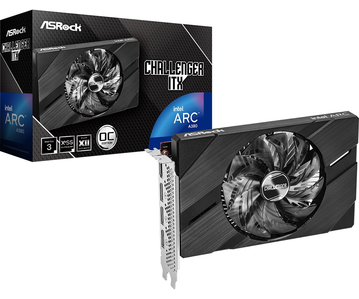 Scheda Video ASRock Intel ARC A380 6GB Challenger ITX OC Scheda Video ASRock Intel ARC A380 6GB Challenger ITX OC