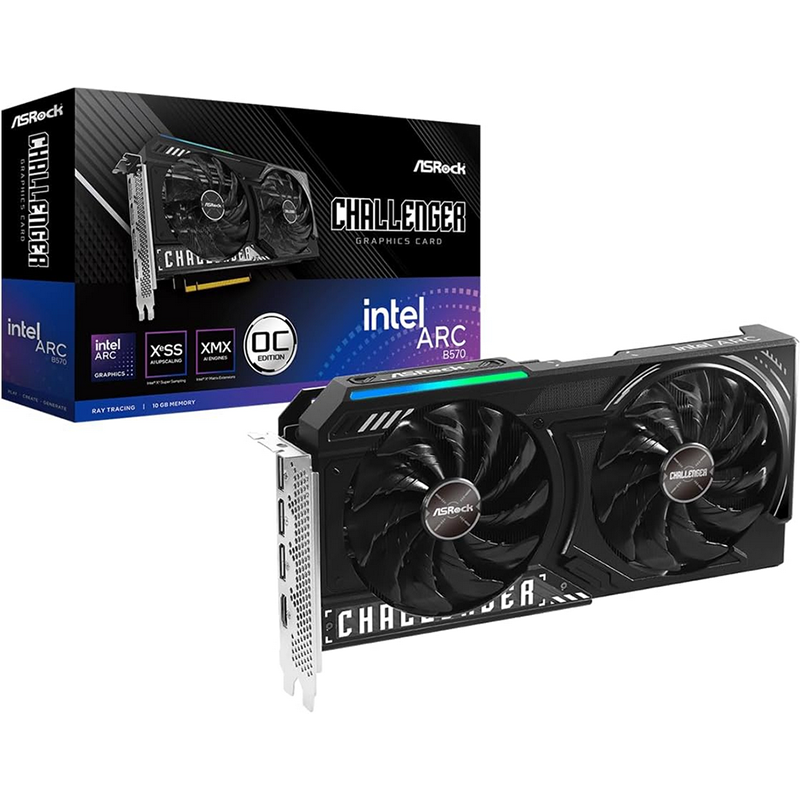 Scheda Video ASRock Intel ARC B570 Challenger OC GDDR6 10GB Nero Scheda Video ASRock Intel ARC B570 Challenger OC GDDR6 10GB Nero