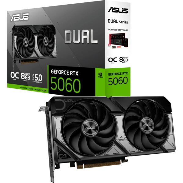 Scheda Video ASUS Dual RTX 5060 NVIDIA GeForce 8 GB OC GDDR7