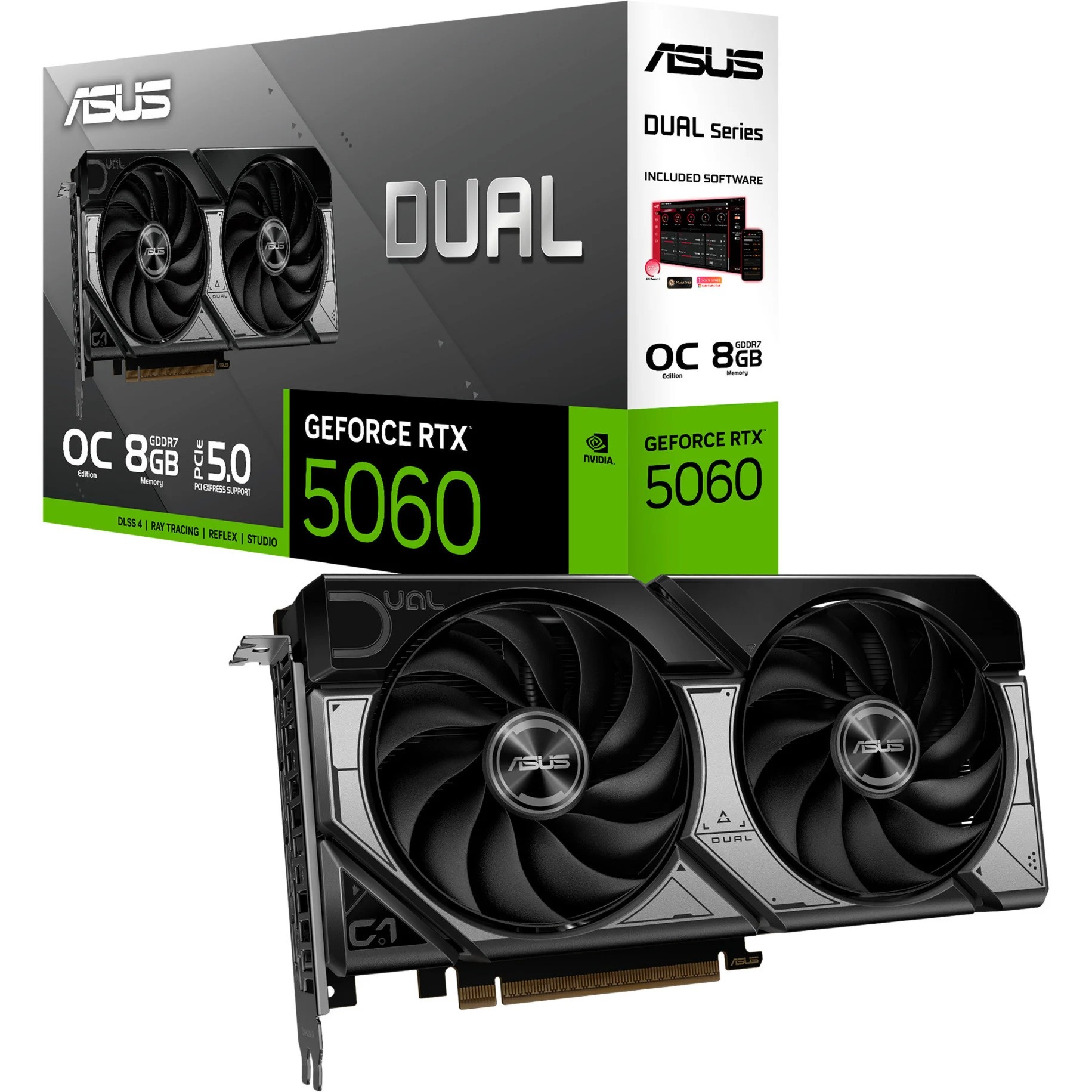 Scheda Video ASUS Dual RTX 5060 NVIDIA GeForce 8 GB OC GDDR7 Scheda Video ASUS Dual RTX 5060 NVIDIA GeForce 8 GB OC GDDR7