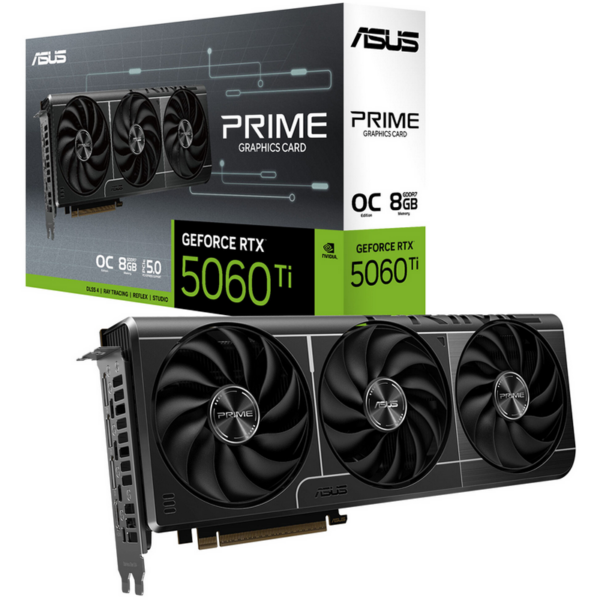 Scheda Video ASUS Prime Nvidia GeForce RTX 5060 Ti 8GB OC GDDR7 Nero
