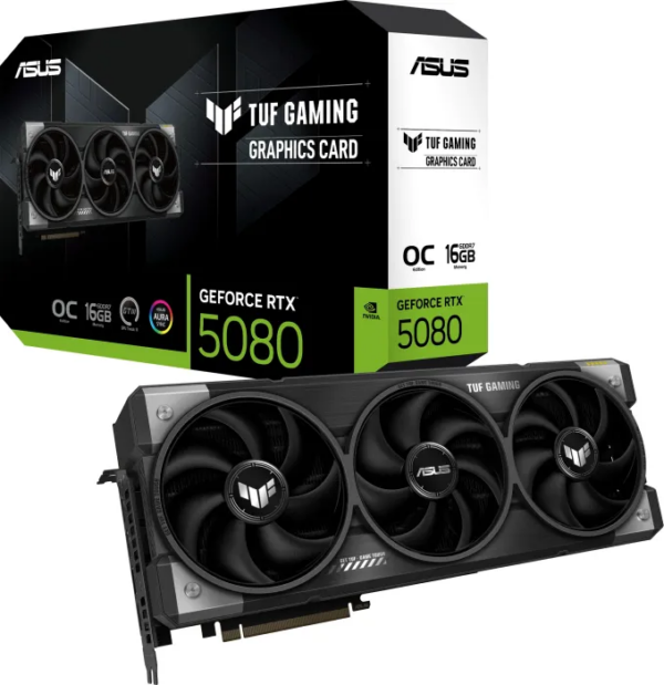Scheda Video ASUS TUF Gaming Nvidia GeForce RTX 5080 OC Edition 16GB GDDR7 Nero