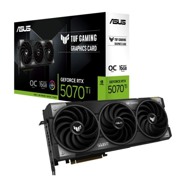 Scheda Video ASUS TUF Nvidia GeForce RTX 5070 Ti OC Edition 16G GDDR7 16GB Nero