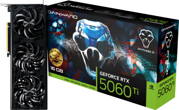 Scheda Video Gainward GeForce RTX 5060 Ti Python III OC 16GB GDDR7