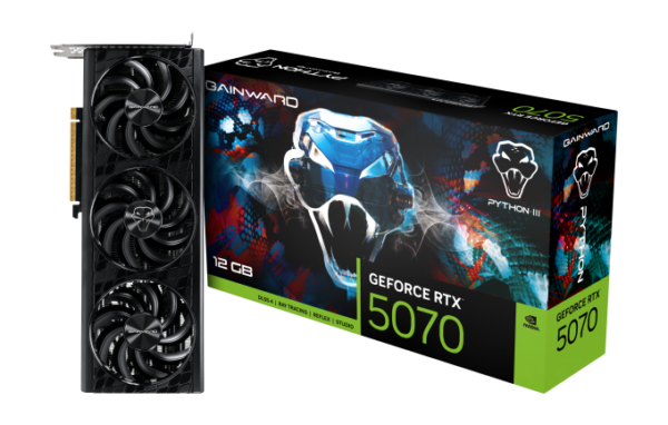Scheda Video Gainward Nvidia GeForce RTX 5070 Python III 12GB GDDR7 Nero
