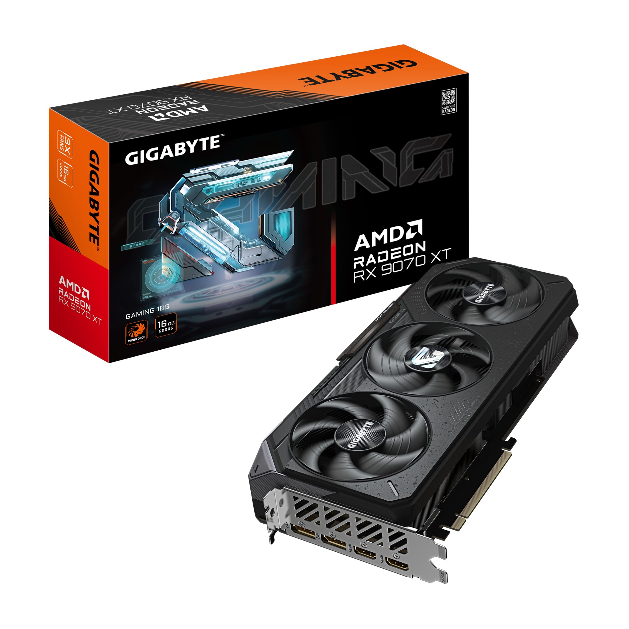 Scheda Video Gigabyte AMD Gigabyte Radeon RX 9070 XT 16GB Nero Scheda Video Gigabyte AMD Gigabyte Radeon RX 9070 XT 16GB Nero