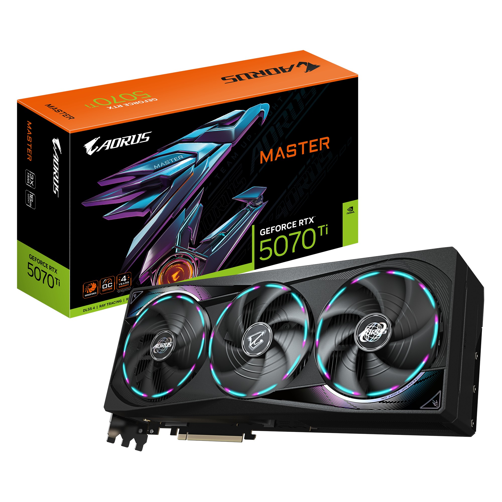 Scheda Video Gigabyte Aorus GeForce RTX 5070 Ti Master 16G GDDR7 Scheda Video Gigabyte Aorus GeForce RTX 5070 Ti Master 16G GDDR7