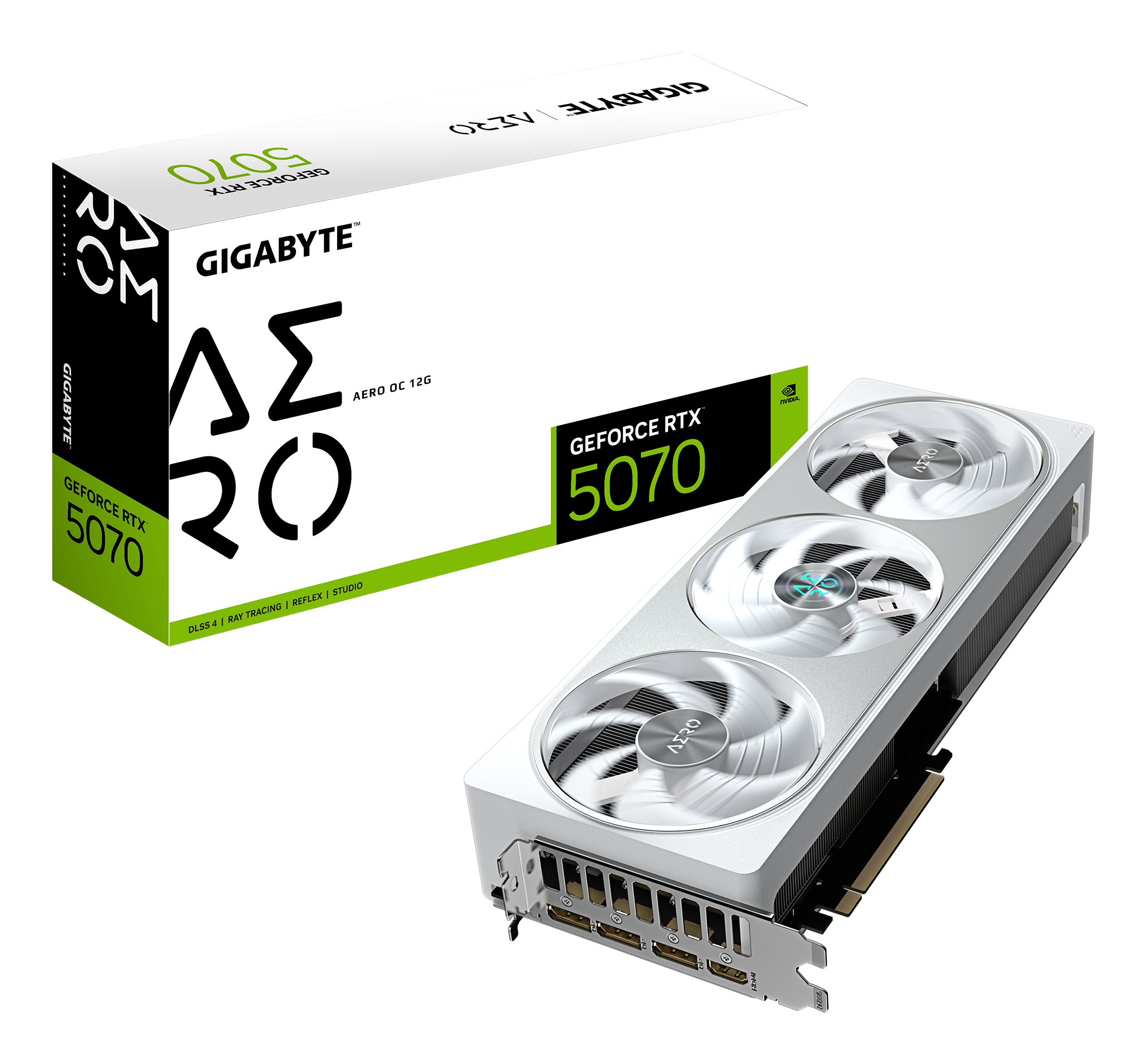 Scheda Video Gigabyte Nvdia GeForce RTX 5070 Aero OC 12G 12GB GDDR7 Bianco Scheda Video Gigabyte Nvdia GeForce RTX 5070 Aero OC 12G 12GB GDDR7 Bianco